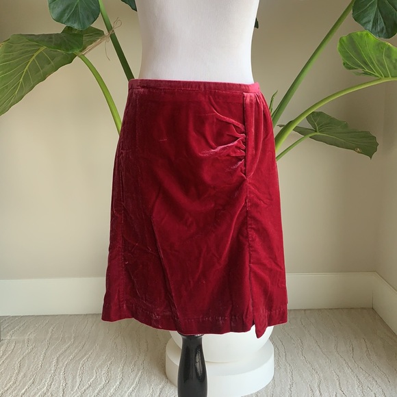 Anthropologie holiday velvet skirt XS•S - Picture 7 of 9